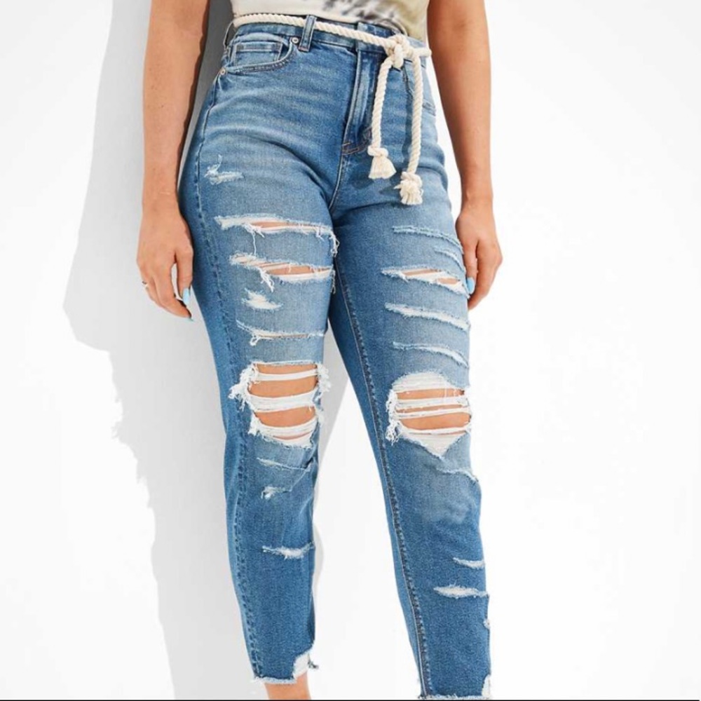 AE Curvy Ripped Mom Jean